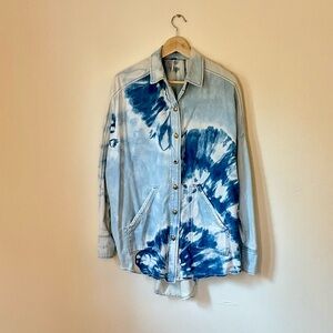 Free People Oversized Pocket Star Top, Sz Small